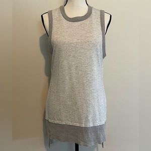 Silence & Noise Gray High/Low Tank Top